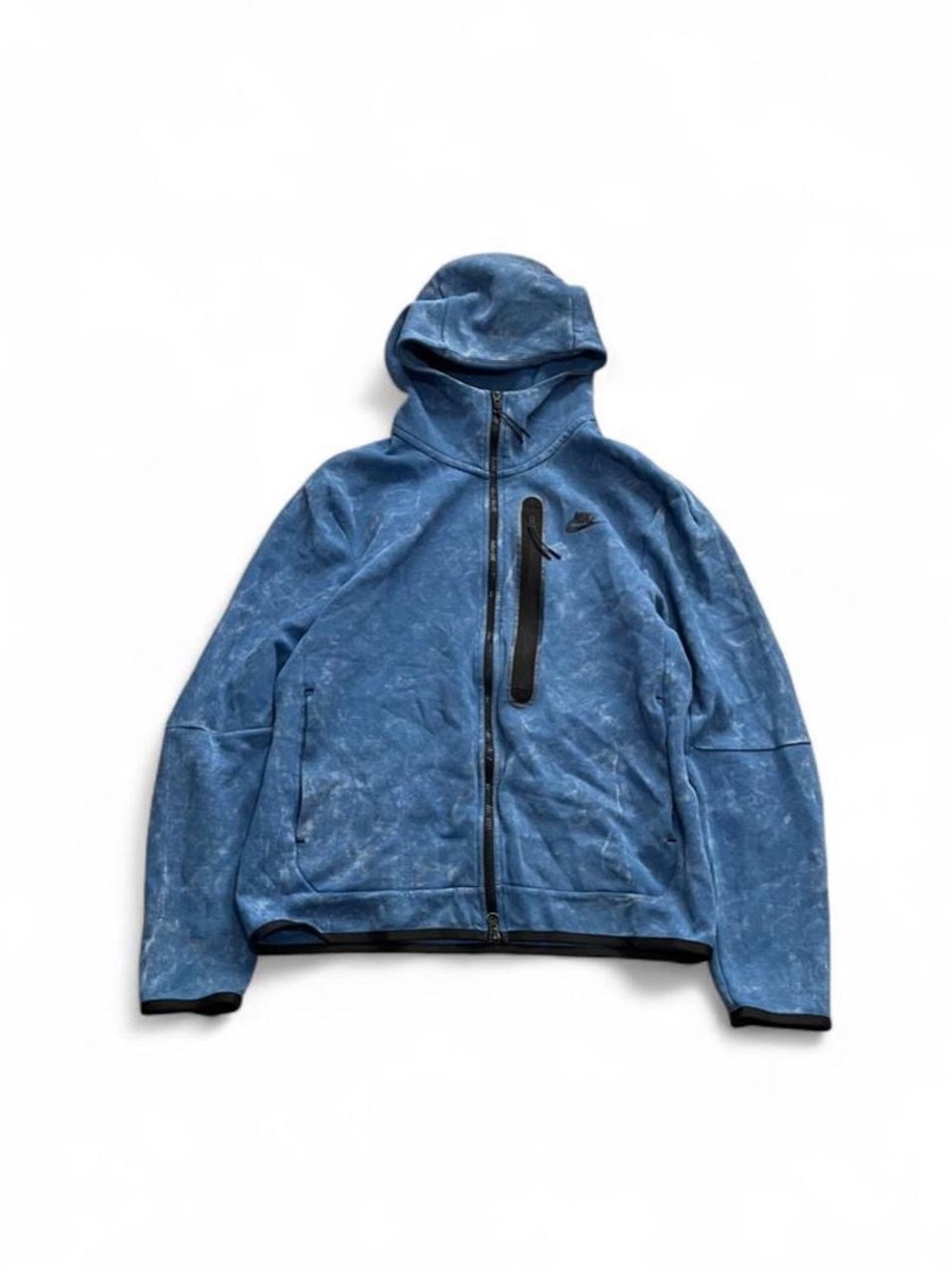 Nike Sportswear Tech Fleece Washed Faded Blue Full Zip Hoodie Men’s M